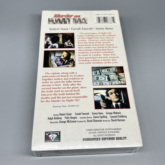 Murder On Flight 502 (VHS, 2005) Robert Stack Farrah Fawcett Sonny Bono - 1975 - Picture 8 of 9